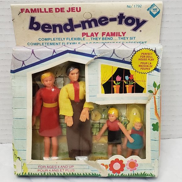 Other - Vintage Irwin Toys Bend Me Dollhouse Family